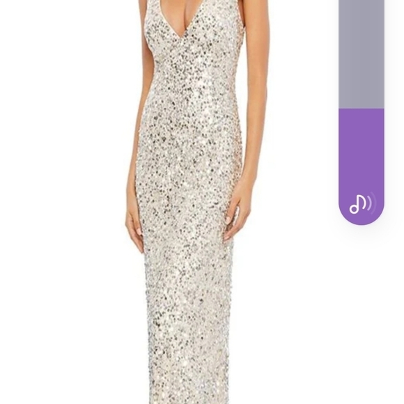 Mac duggal 5312 NWT size 12 Gold sequins - Picture 2 of 8